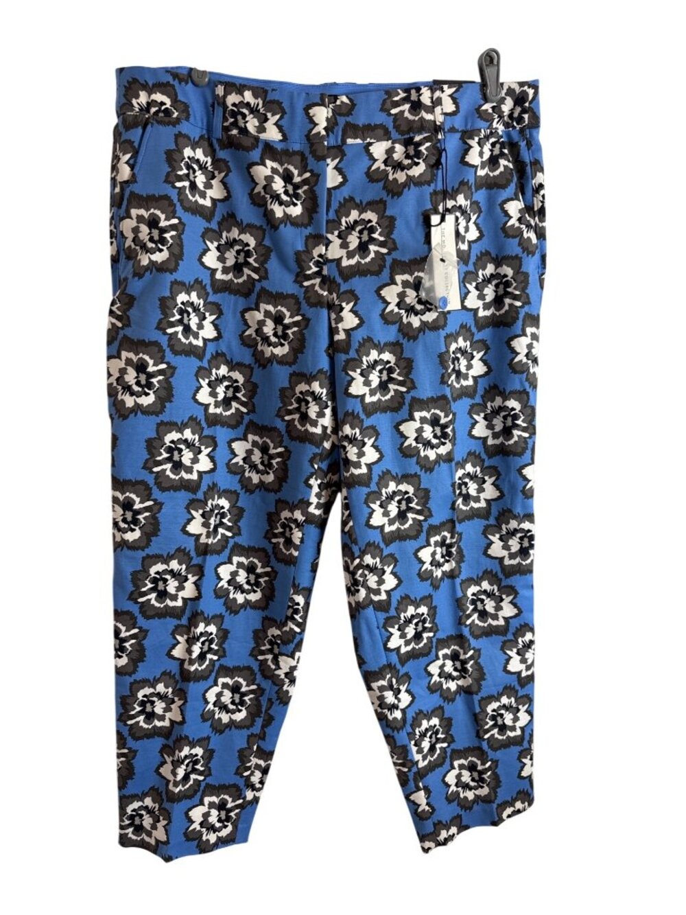 Lane Bryant The Lena Moderately Curvy Fit Floral Ankle Pants Size 18 Blue Floral